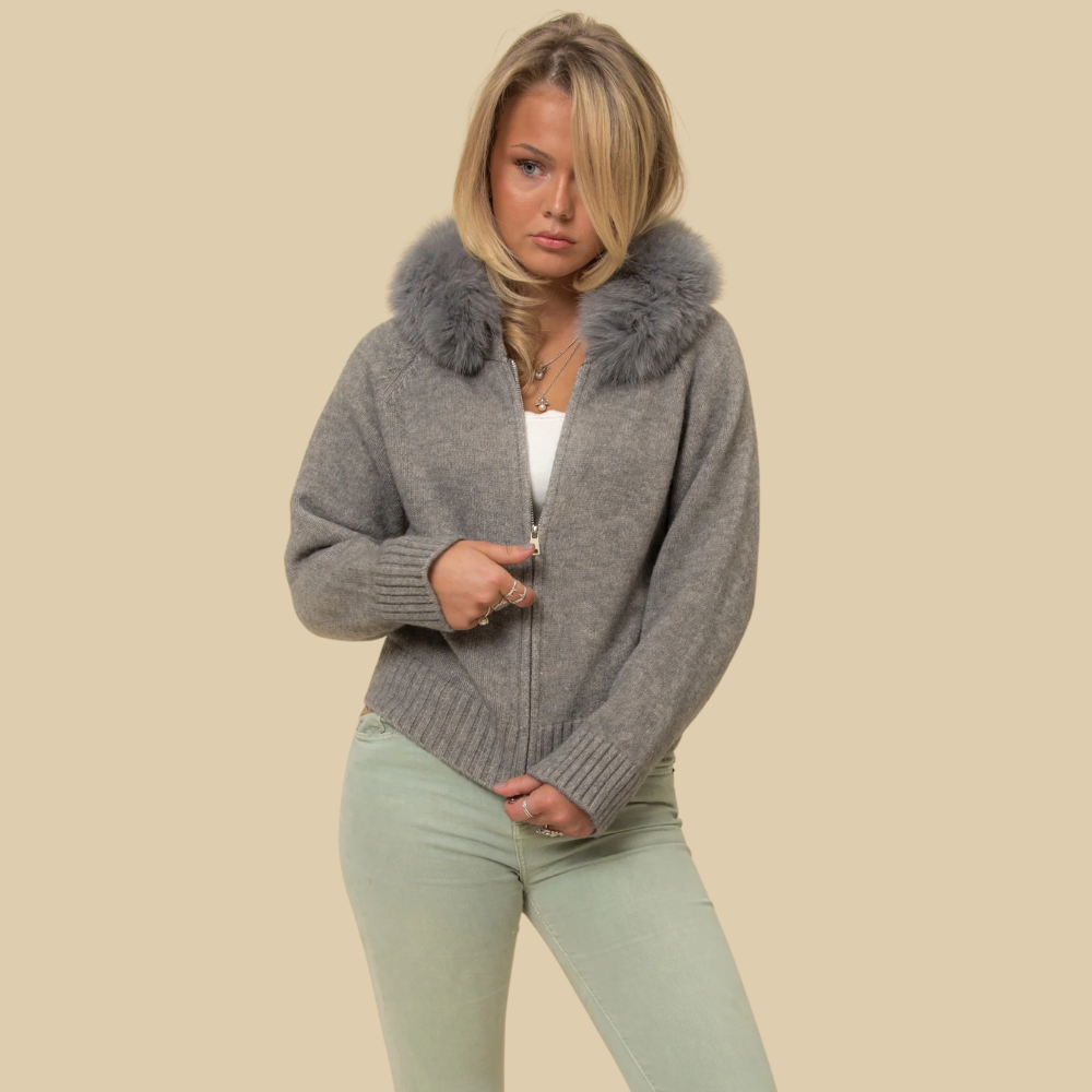 ArcticLuxe Faux Fur Hooded Cardigan