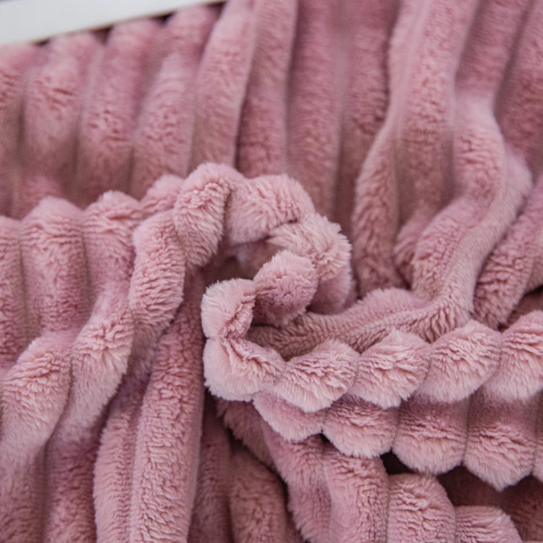 Stripe Sided Fleece Warm Blanket