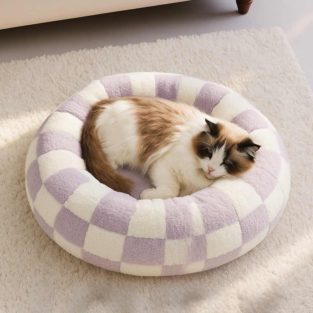 Cozy Calming Donut Pet Bed