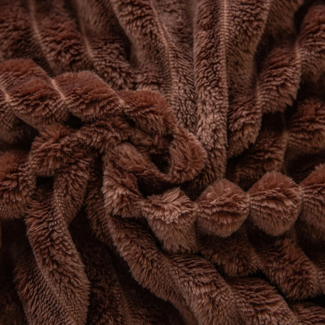Stripe Sided Fleece Warm Blanket