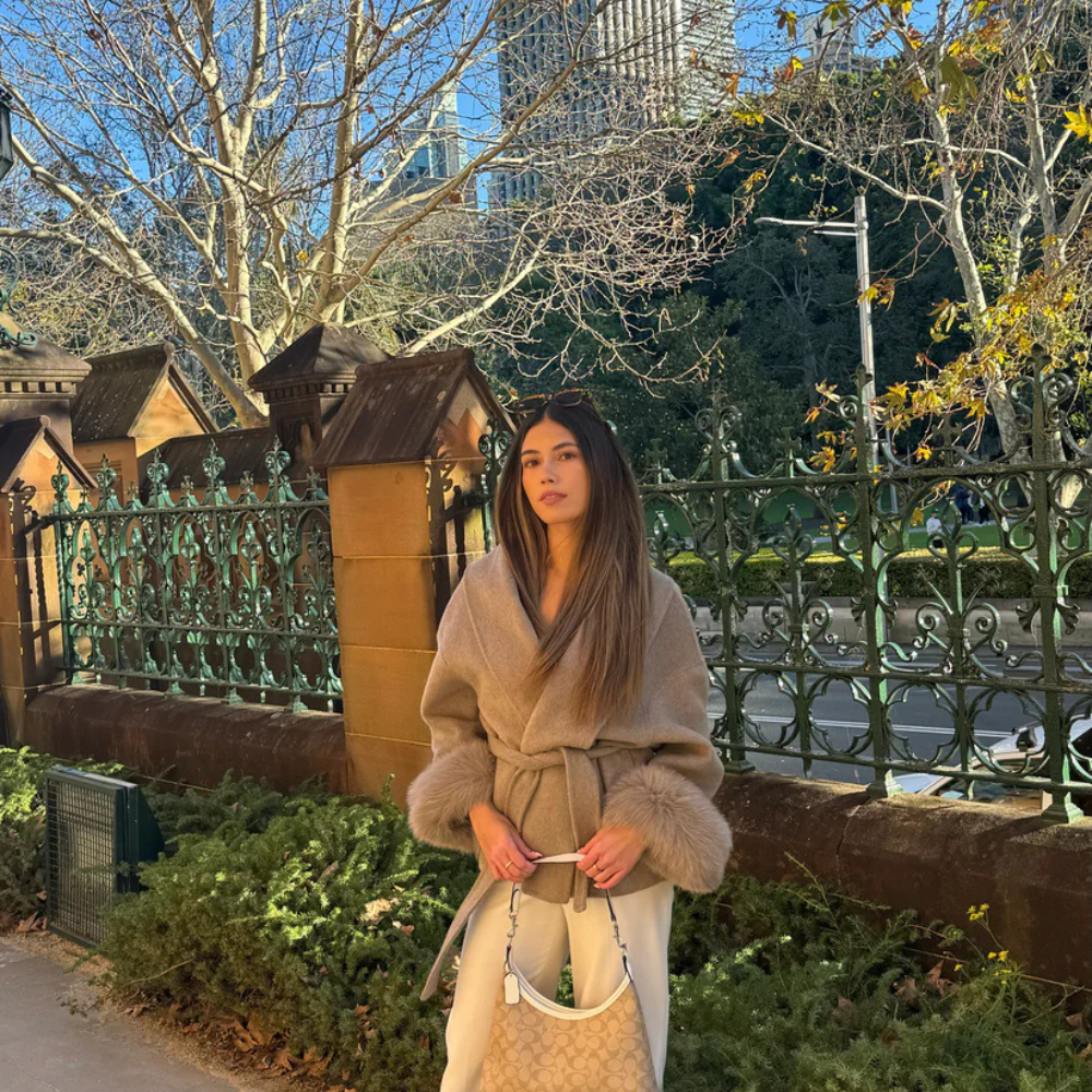 AuroraLuxe Wool Blend Coat