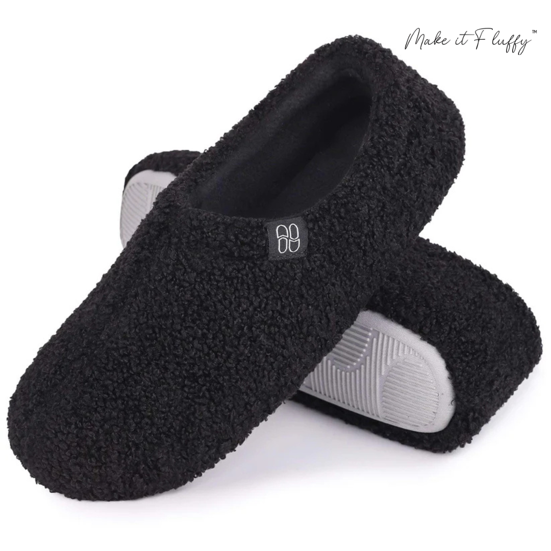 Curly Faux Fur Memory Foam Slippers