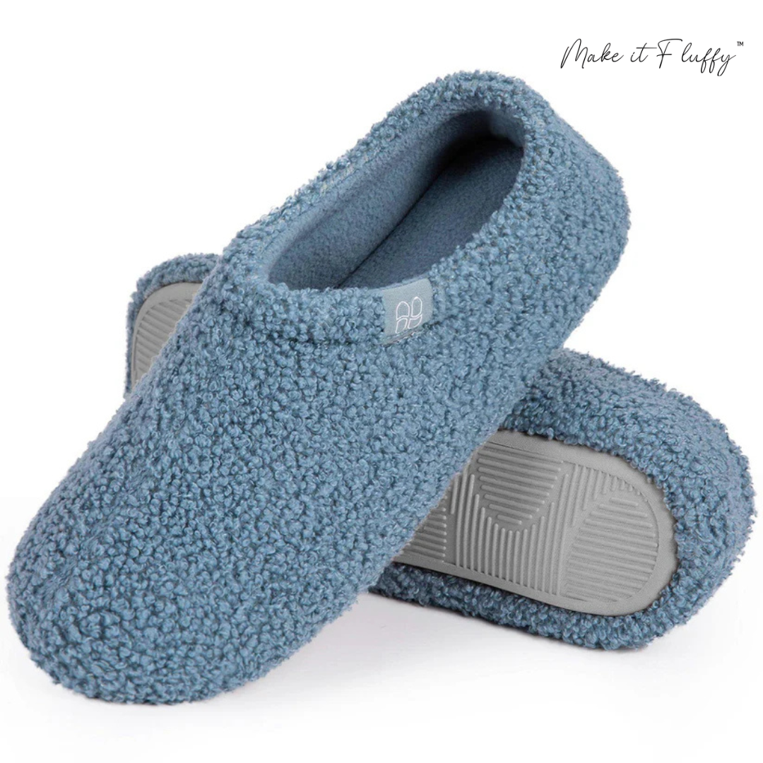 Curly Faux Fur Memory Foam Slippers
