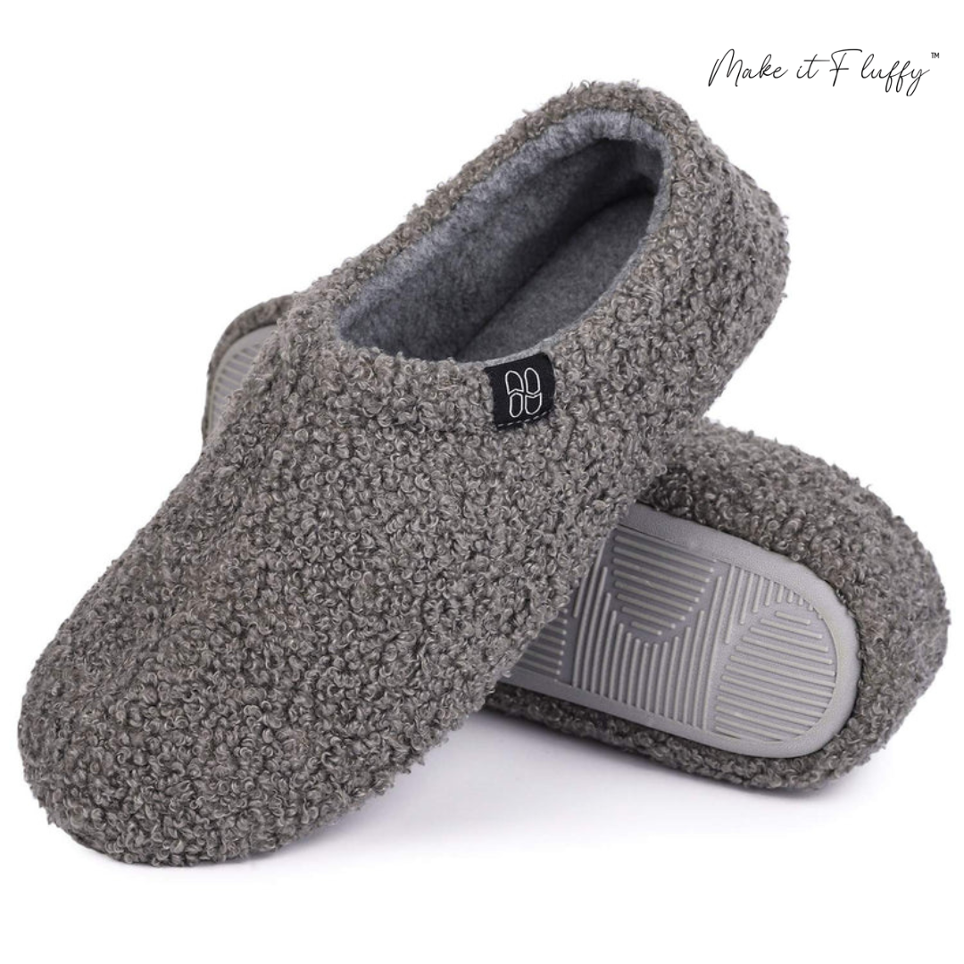 Curly Faux Fur Memory Foam Slippers