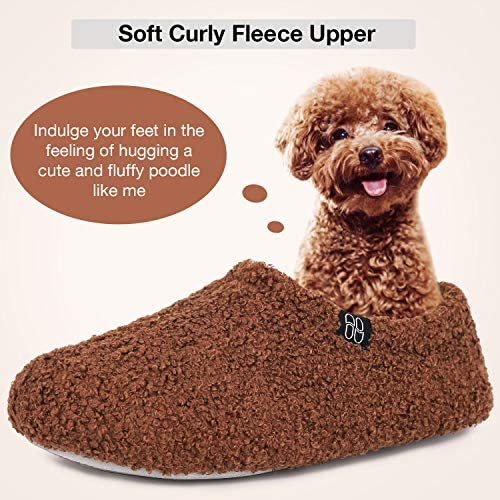 Curly Faux Fur Memory Foam Slippers