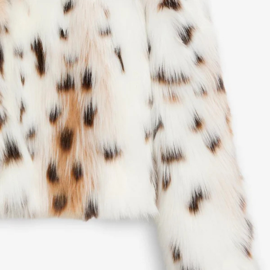 AuroraLuxe Dream Jacket - Faux Fur Leopard