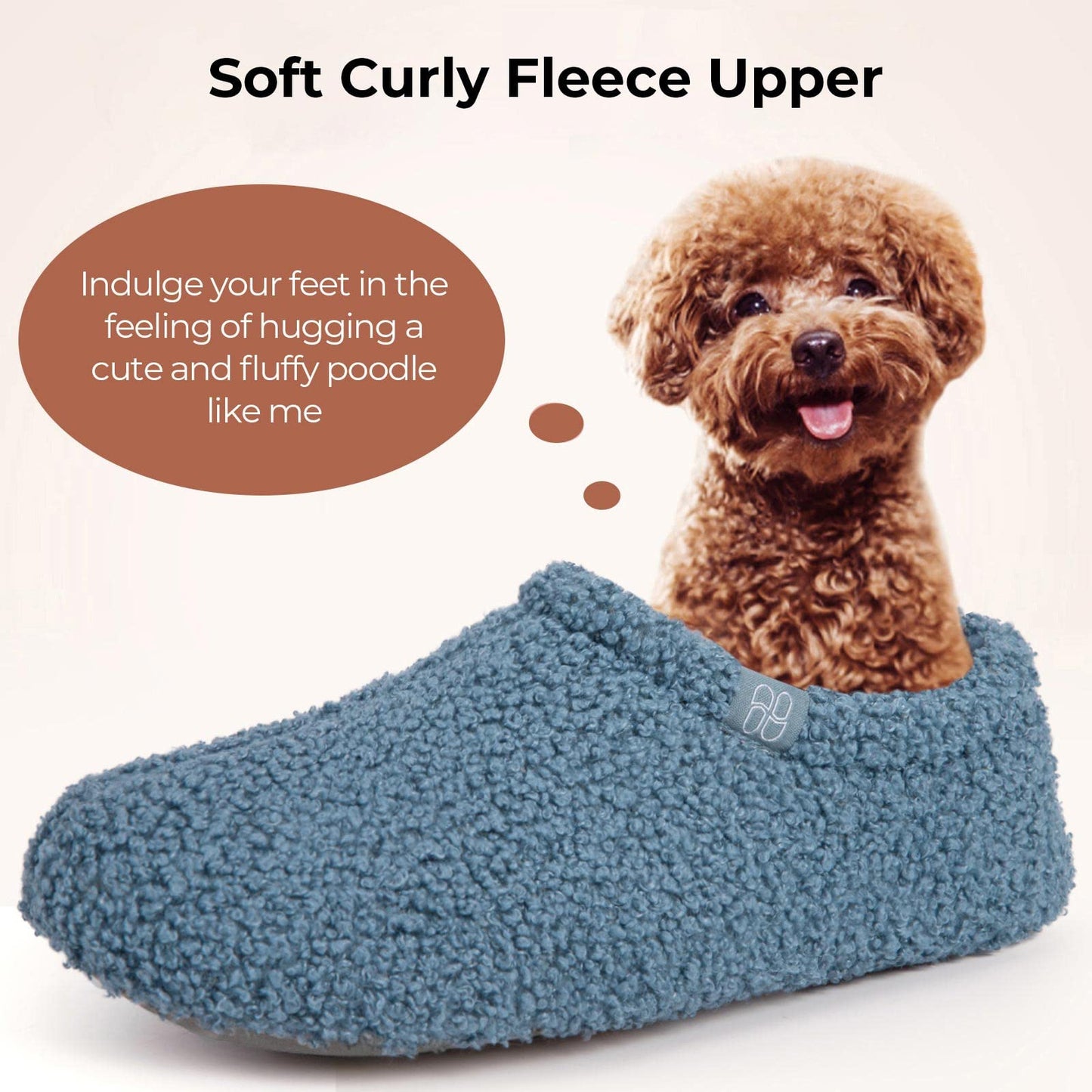 Curly Faux Fur Memory Foam Slippers