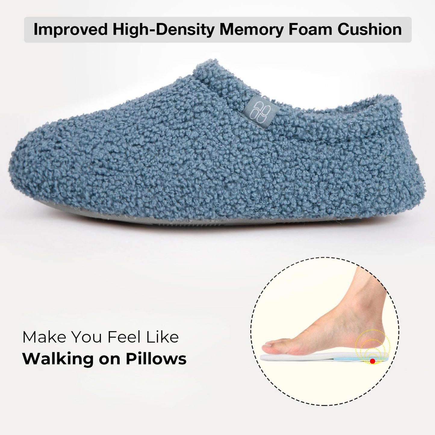 Curly Faux Fur Memory Foam Slippers