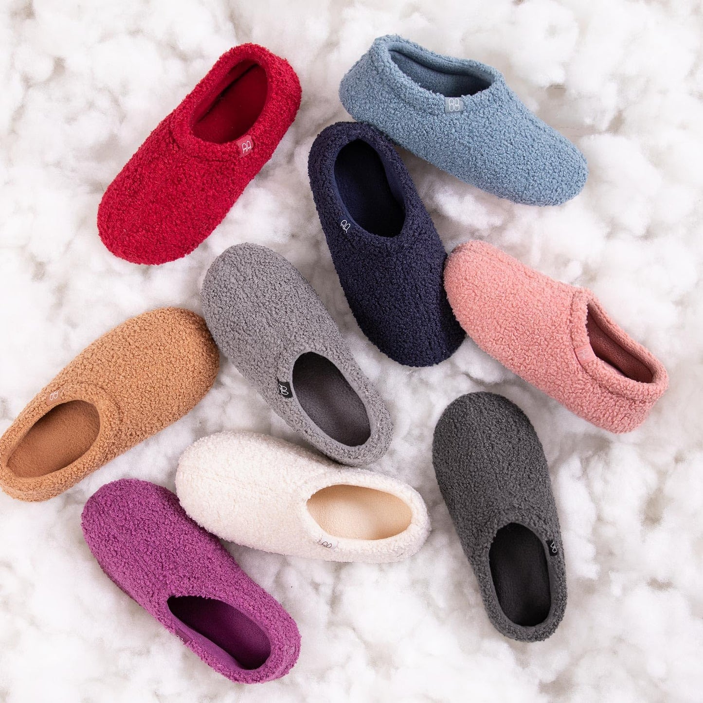 Curly Faux Fur Memory Foam Slippers