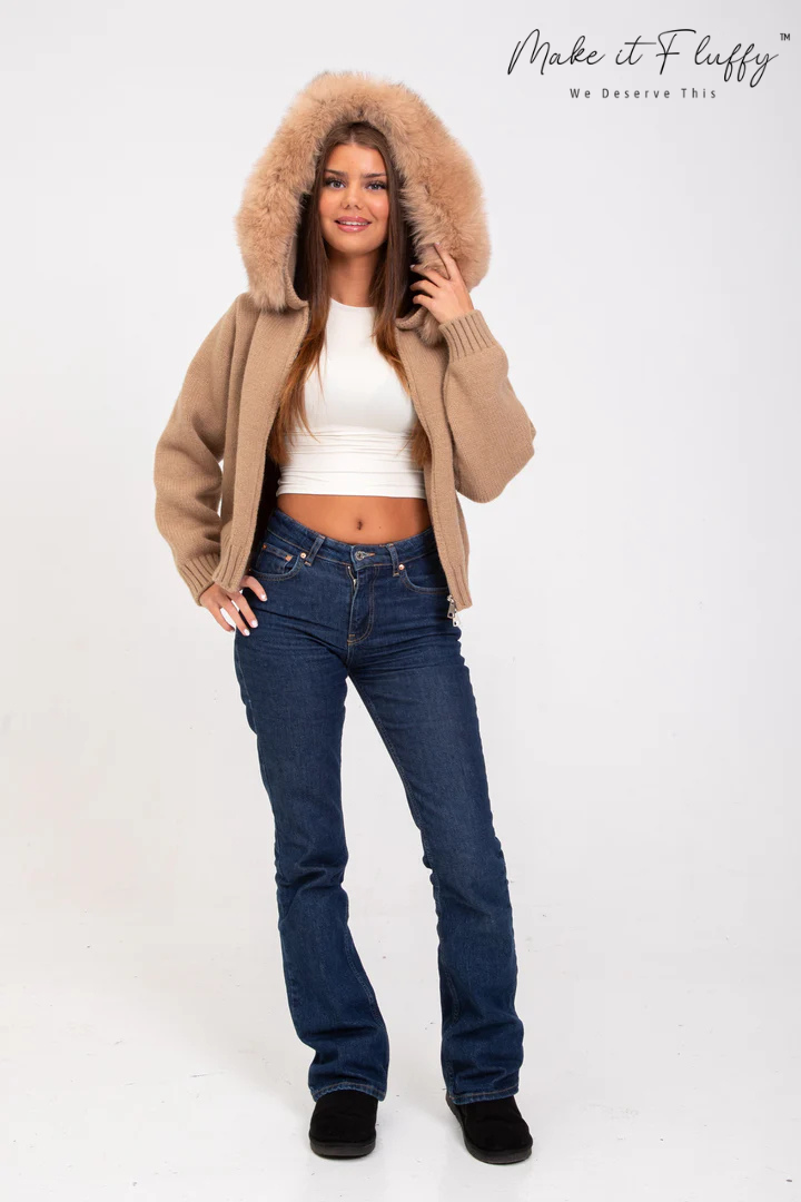 ArcticLuxe Faux Fur Hooded Cardigan