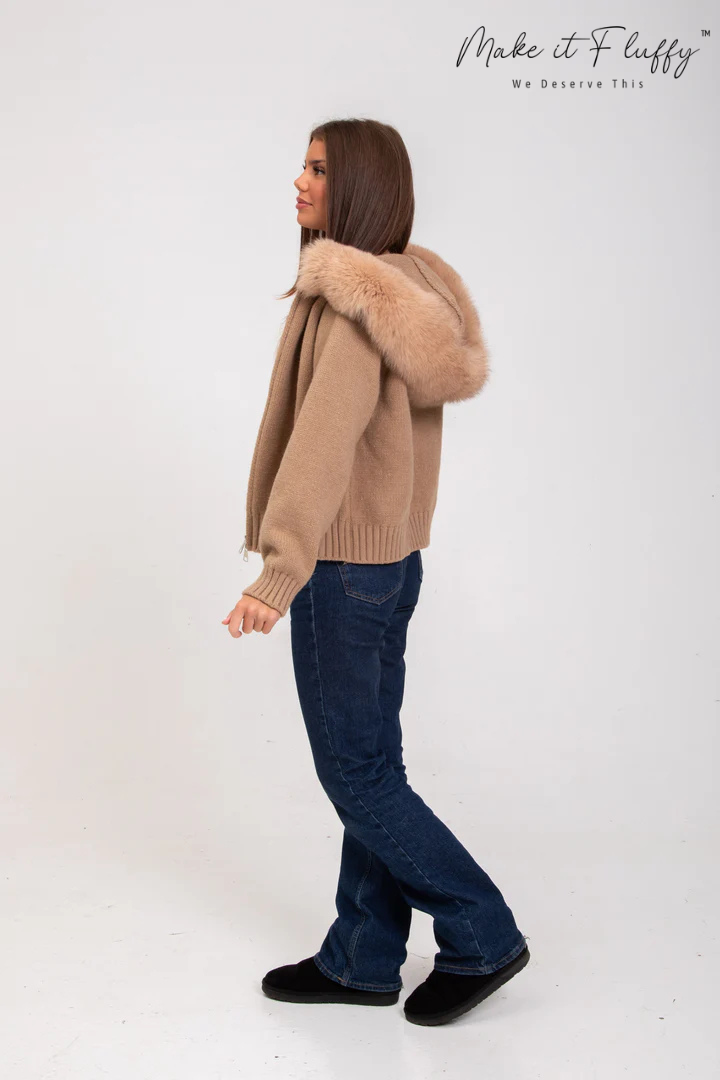 ArcticLuxe Faux Fur Hooded Cardigan