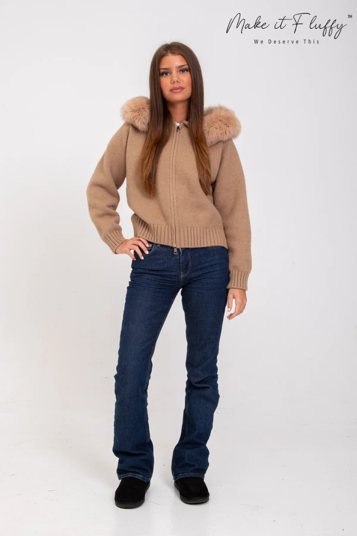 ArcticLuxe Faux Fur Hooded Cardigan