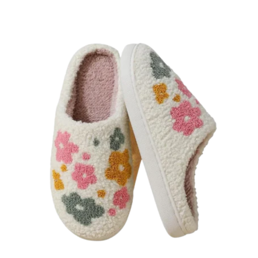 ChicFluff Flower Plush Slippers