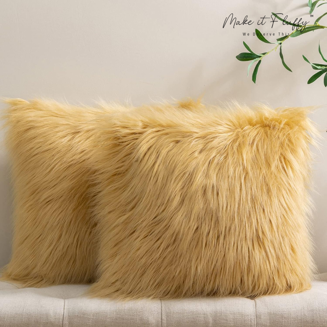 Chic Plush Faux Fur Home Pillow