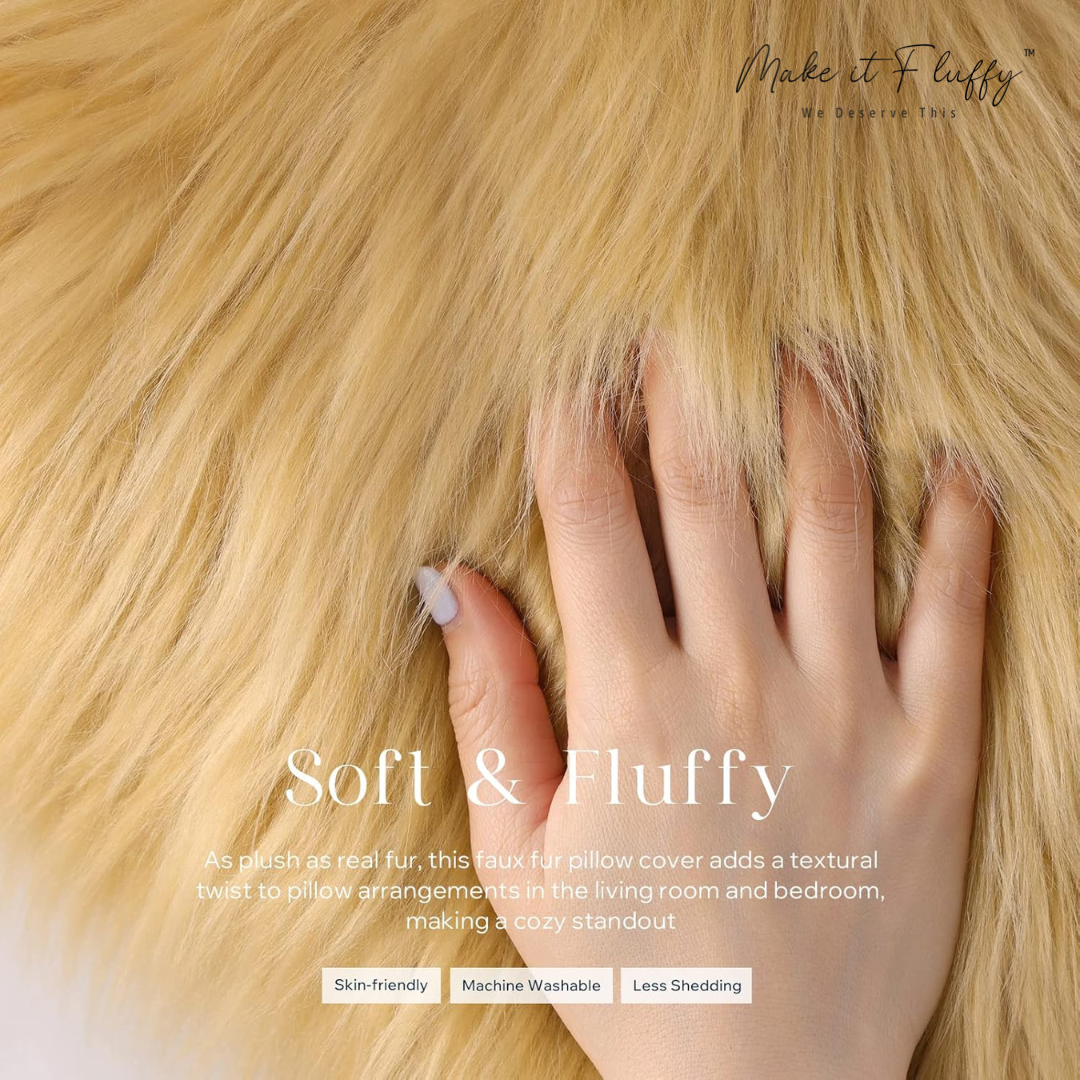 Chic Plush Faux Fur Home Pillow