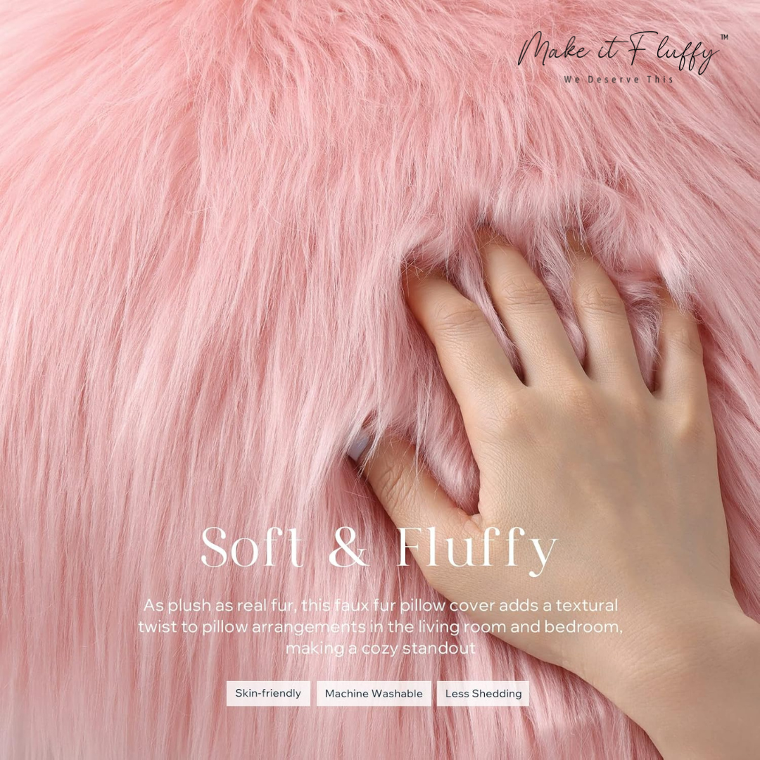 Chic Plush Faux Fur Home Pillow