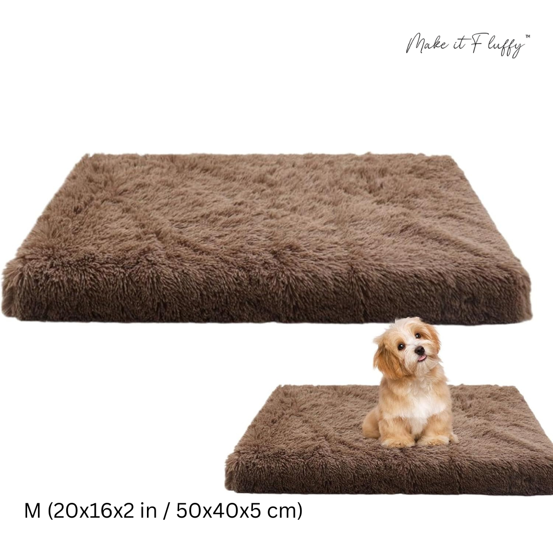 Fluffy Orthopedic Dog Bed – Large Square Plush Comfort