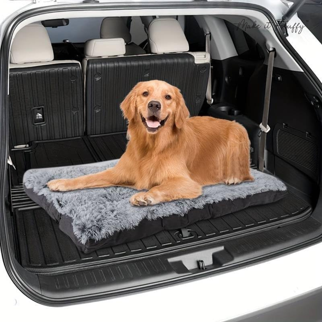 Fluffy Orthopedic Dog Bed – Large Square Plush Comfort