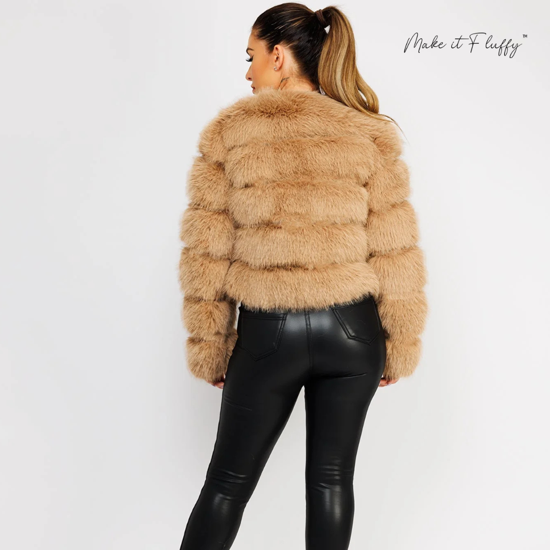Fur Coat – Faux Fur Cropped Jacket | Plush & Chic