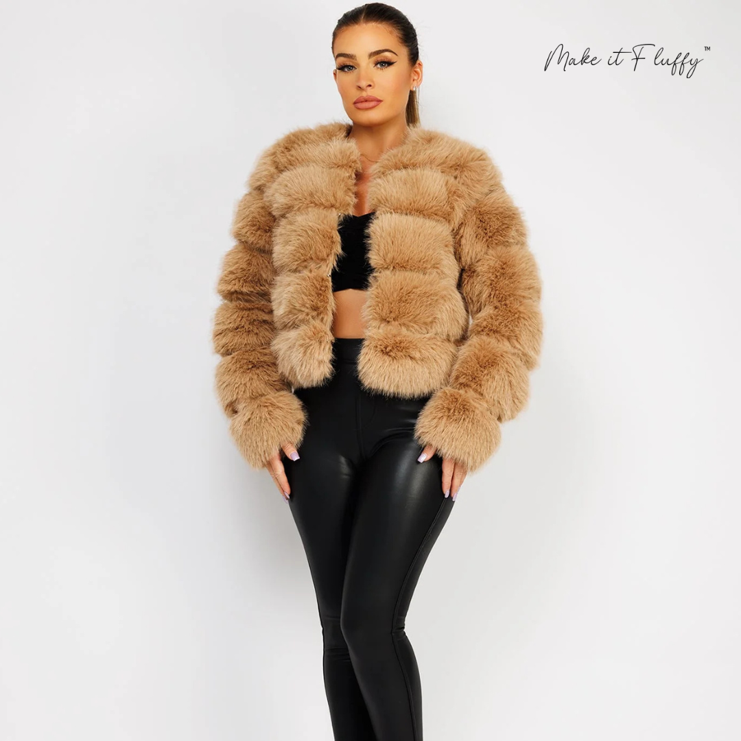 Fur Coat – Faux Fur Cropped Jacket | Plush & Chic
