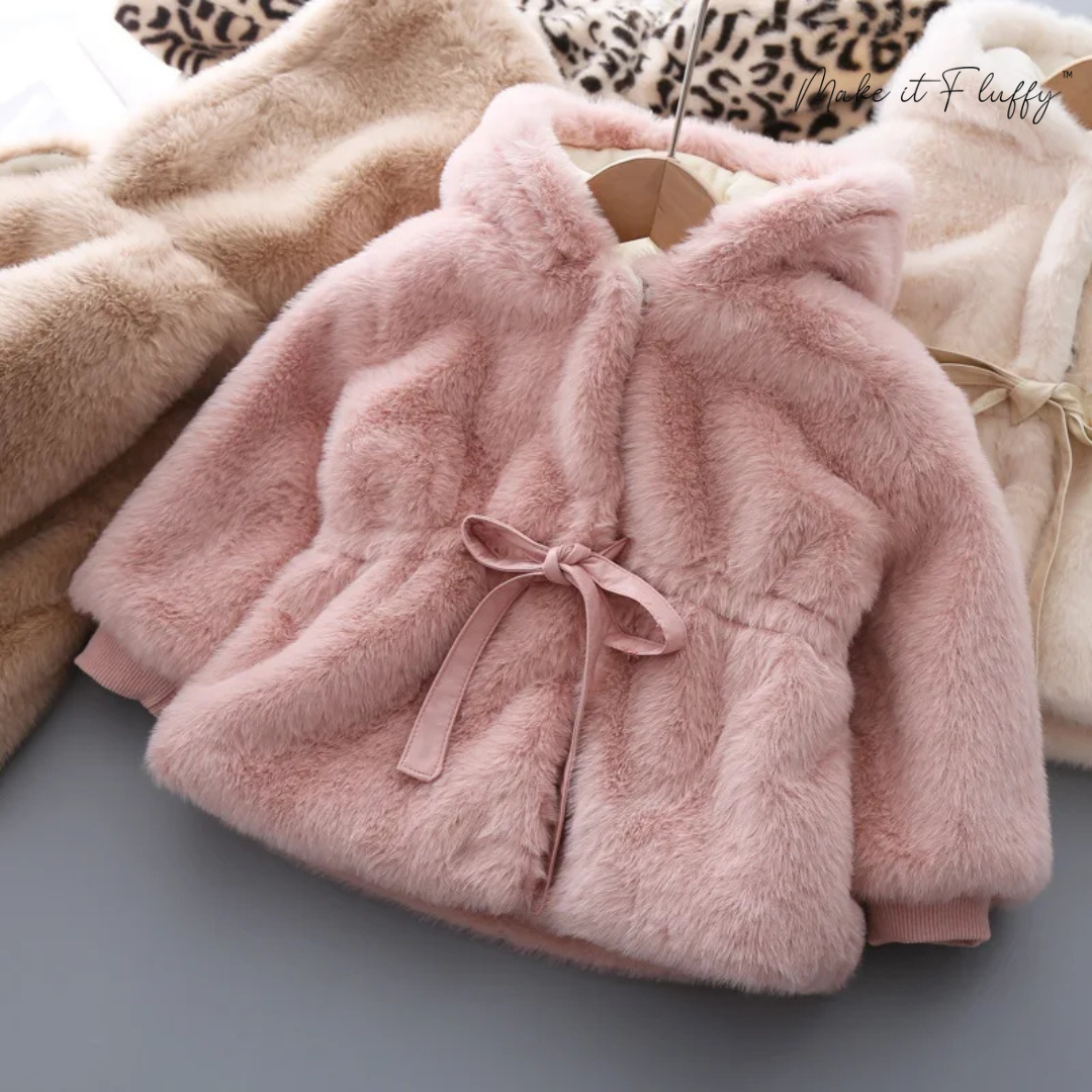 Kids' Faux Fur Hooded Winter Coat