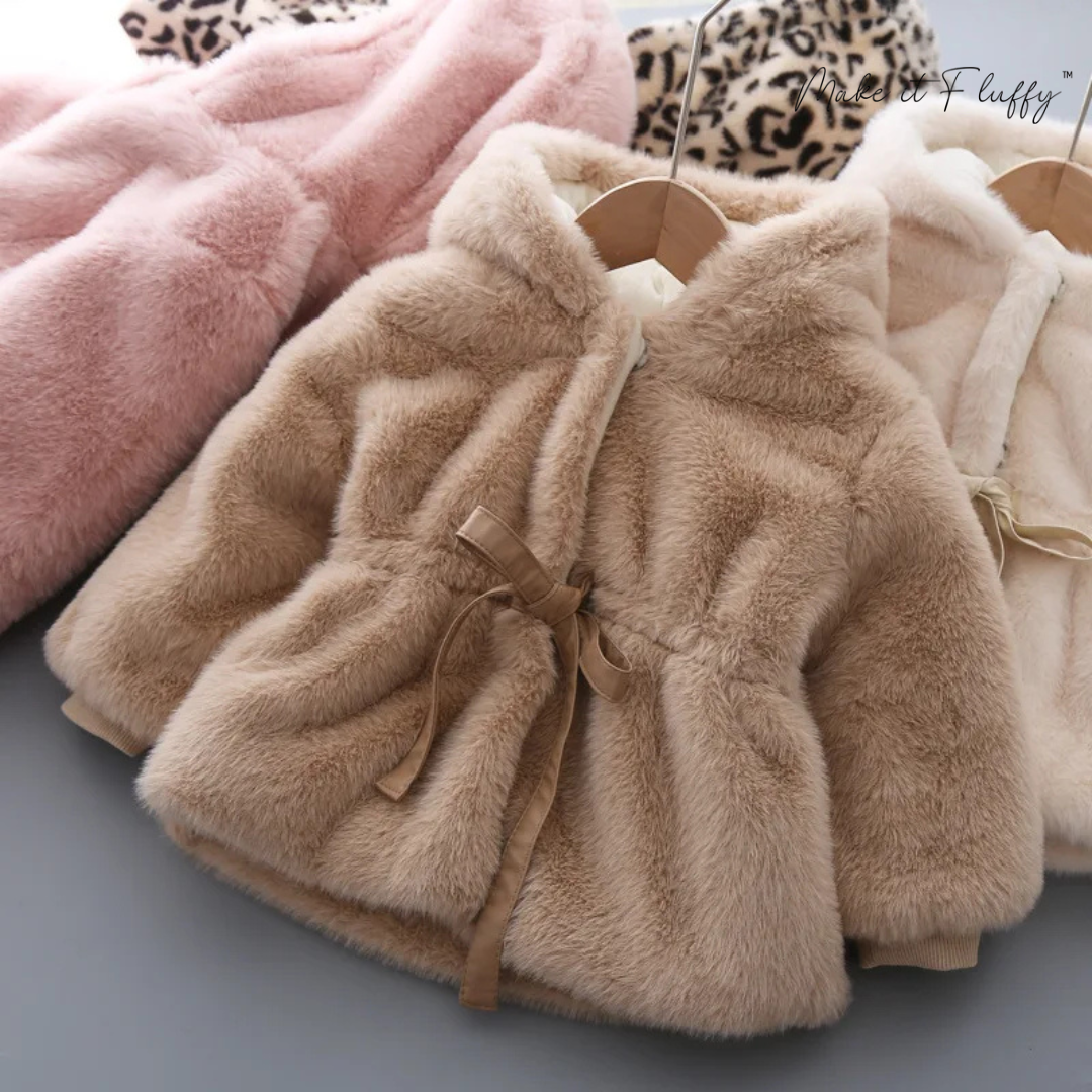Kids' Faux Fur Hooded Winter Coat