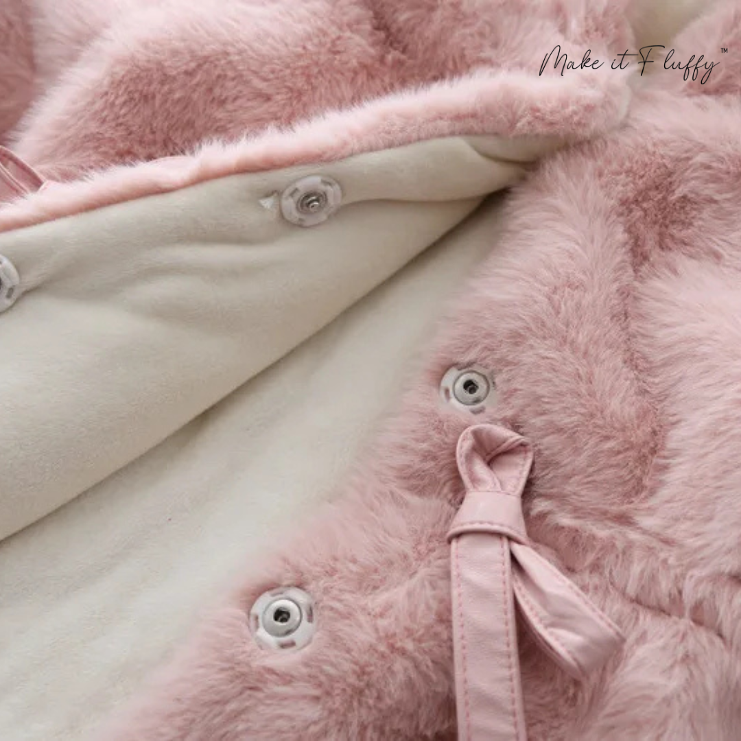 Kids' Faux Fur Hooded Winter Coat