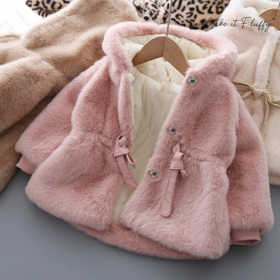 Kids' Faux Fur Hooded Winter Coat