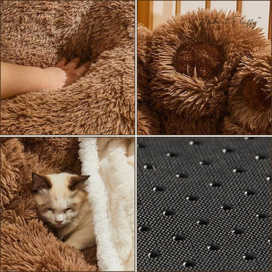 DreamNest Round Paw Bed - Plush Nest