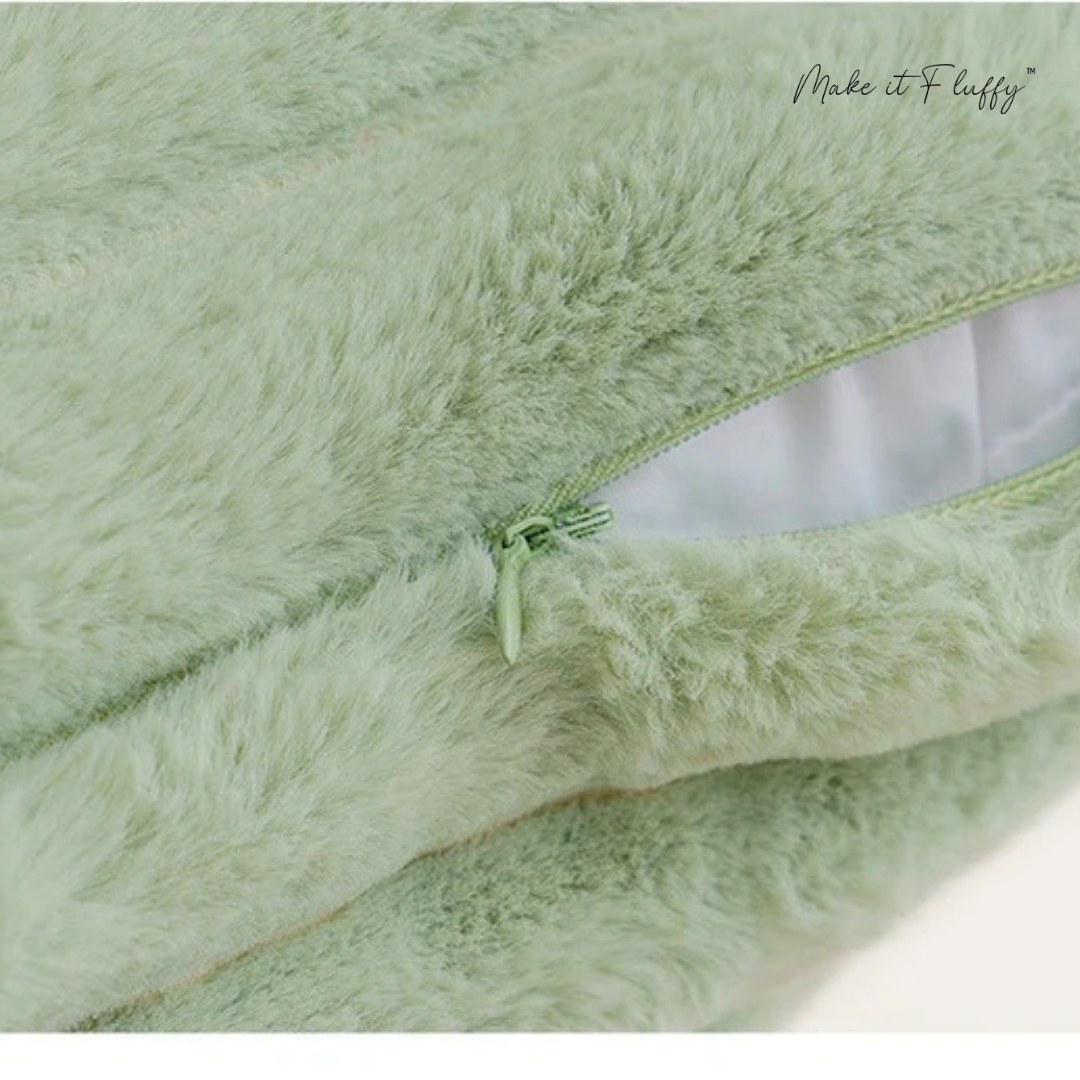 Luxury Rabbit Faux Fur Pillow Cover – Soft & Plush Cushion Case