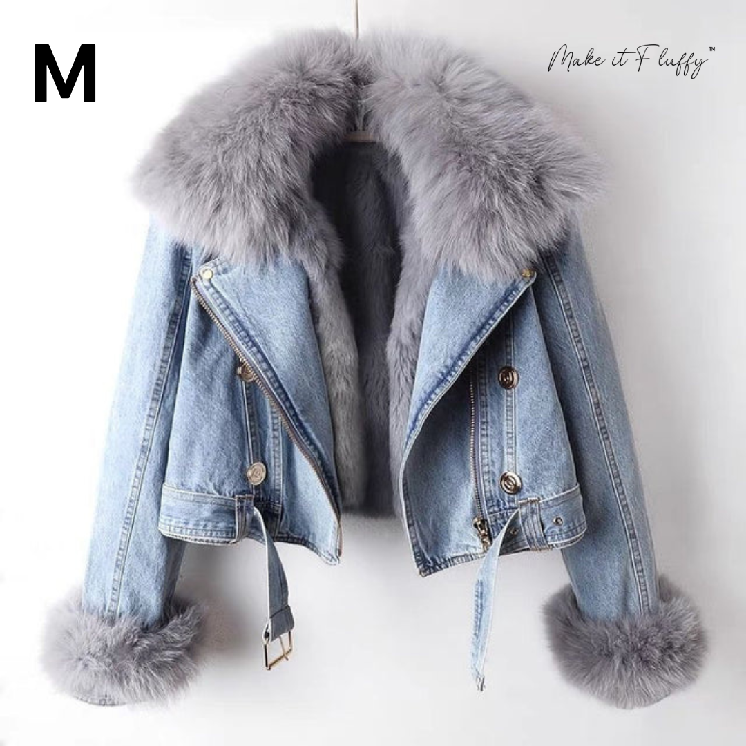 Women's Fur-Lined Denim Jacket