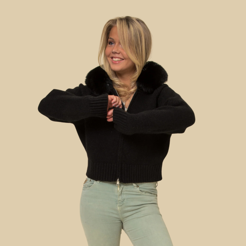 ArcticLuxe Faux Fur Hooded Cardigan