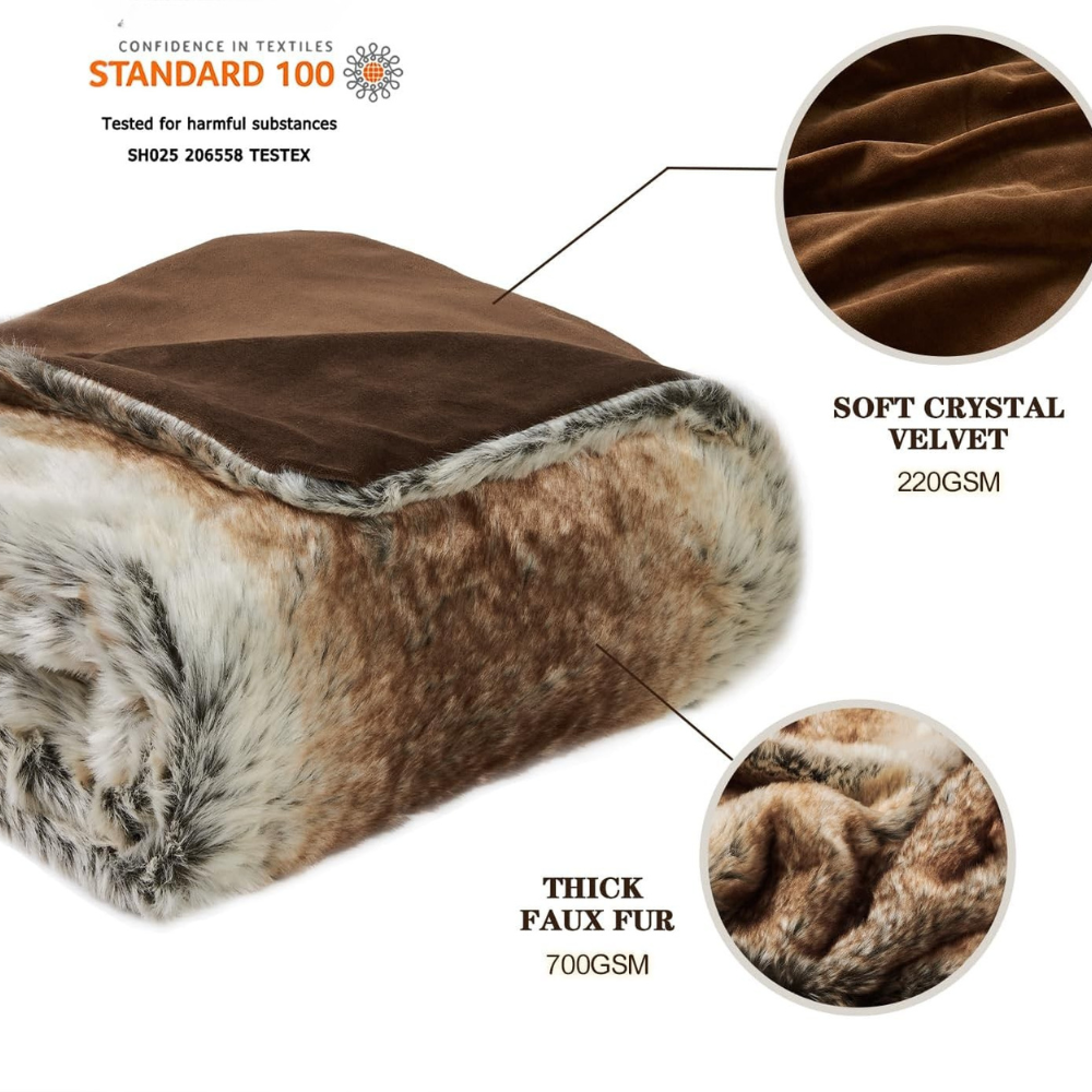 Hervé Luxury Plush Faux Fur Blanket