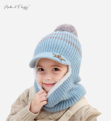 CubCozy Baby Knitted Ski Cap with Scarf