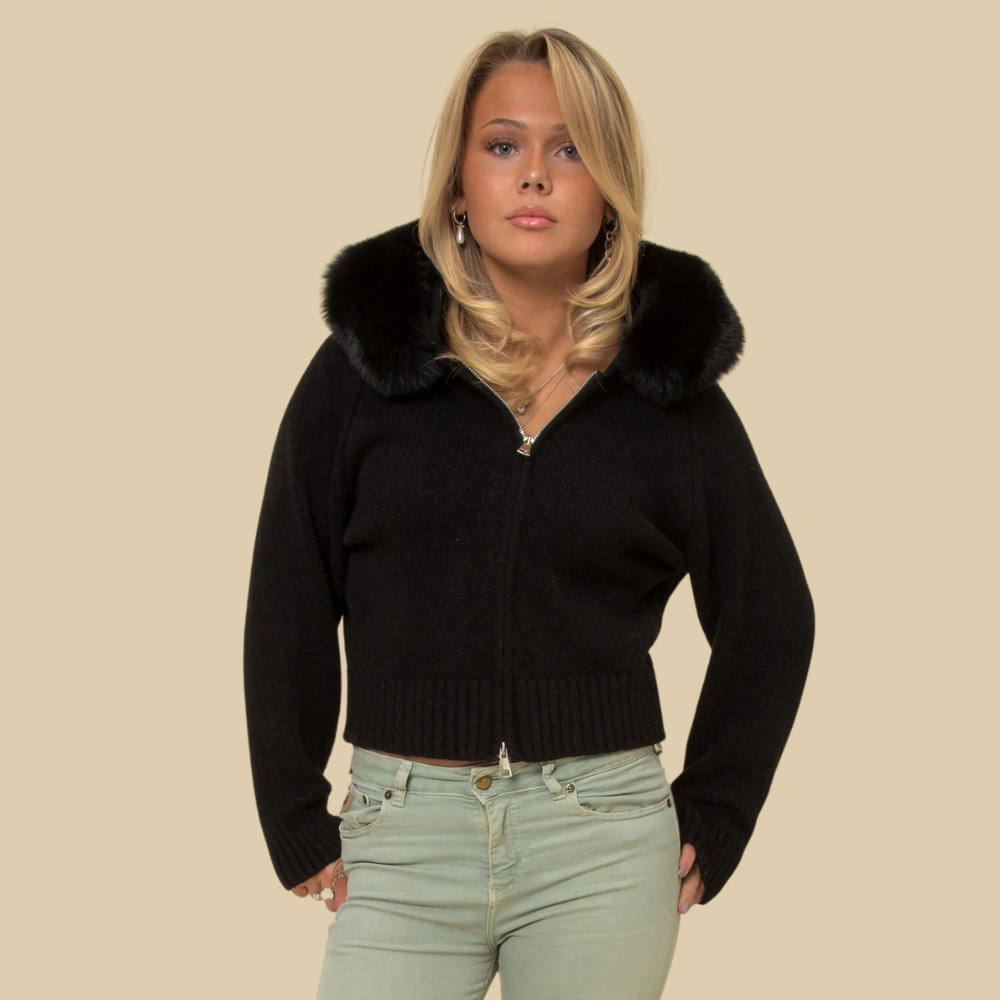 ArcticLuxe Faux Fur Hooded Cardigan