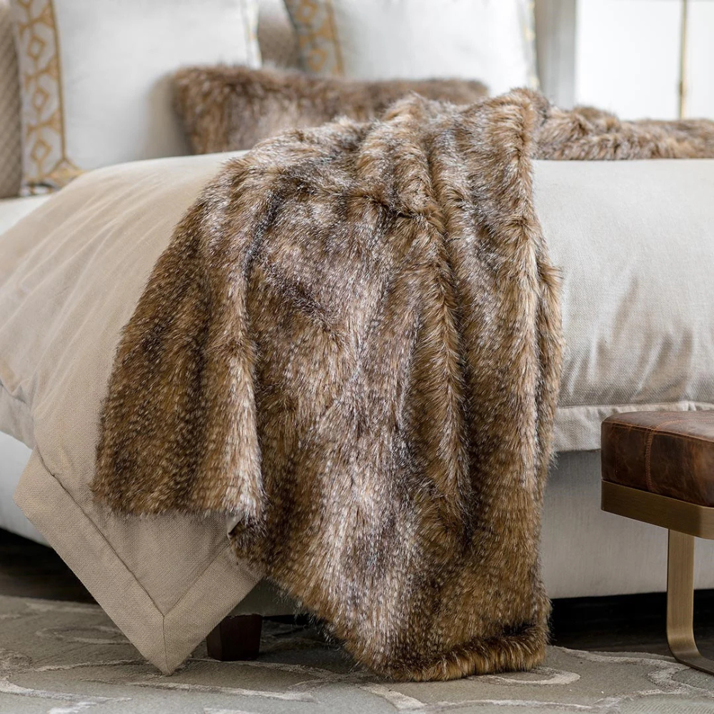 Hervé Luxury Plush Faux Fur Blanket