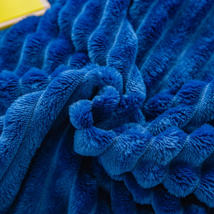 Stripe Sided Fleece Warm Blanket