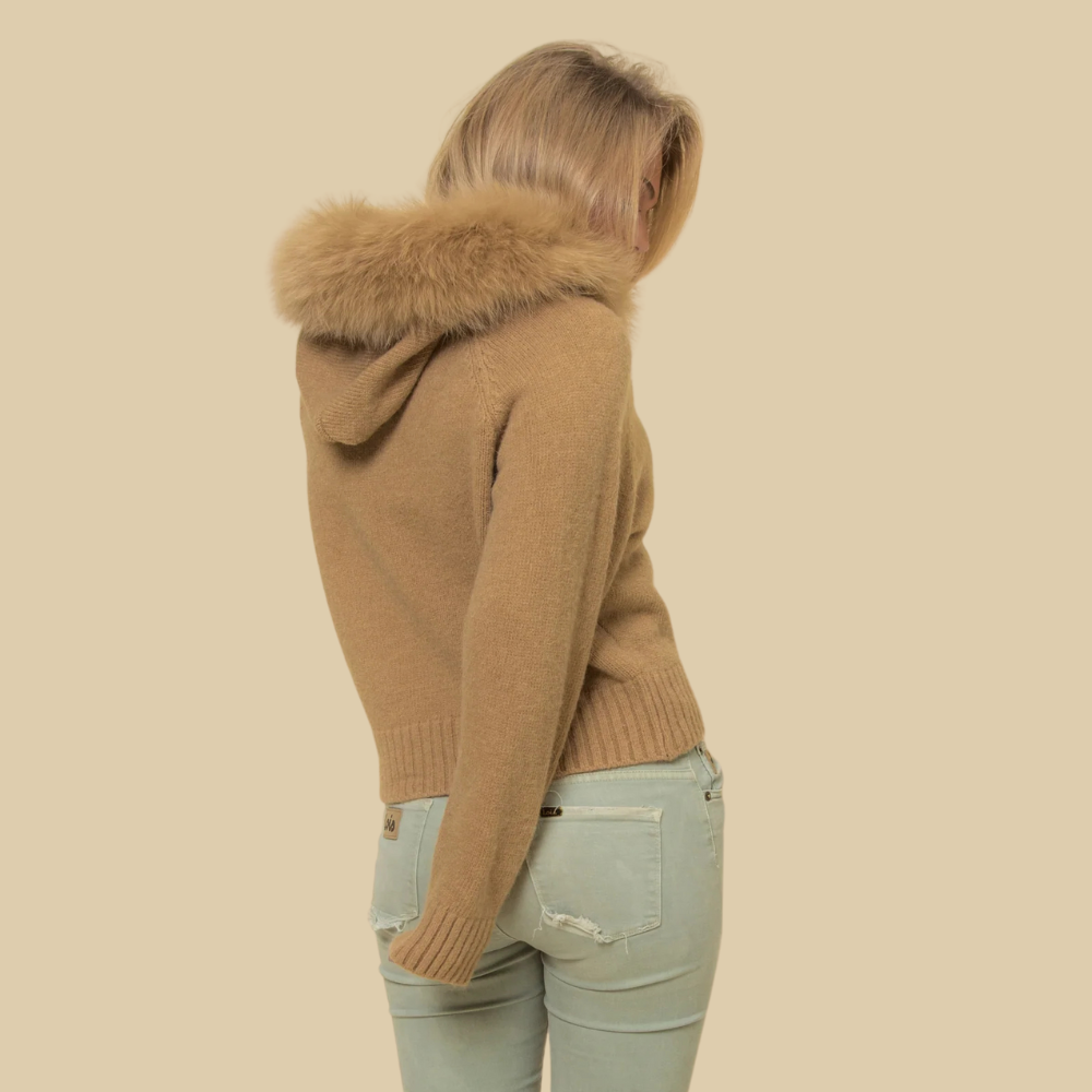 ArcticLuxe Faux Fur Hooded Cardigan
