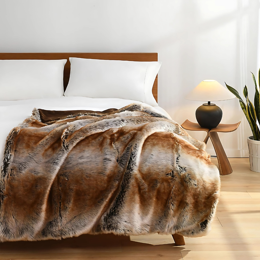 Hervé Luxury Plush Faux Fur Blanket