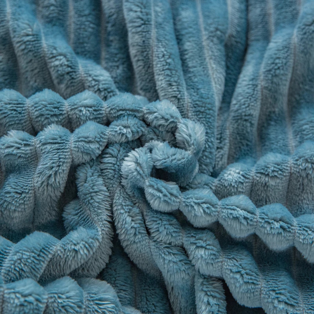 Stripe Sided Fleece Warm Blanket