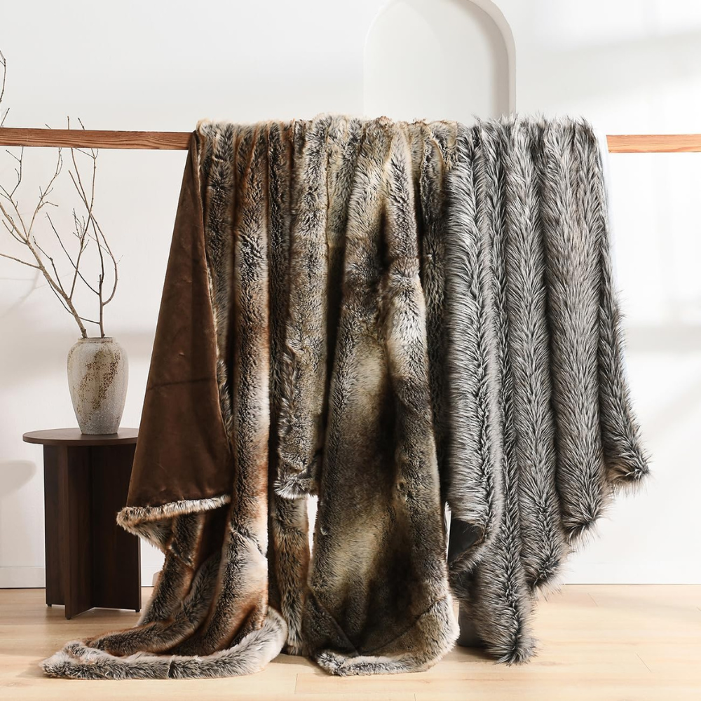Hervé Luxury Plush Faux Fur Blanket