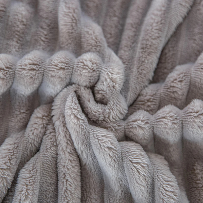 Stripe Sided Fleece Warm Blanket
