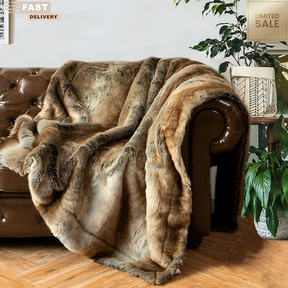 Hervé Luxury Plush Faux Fur Blanket
