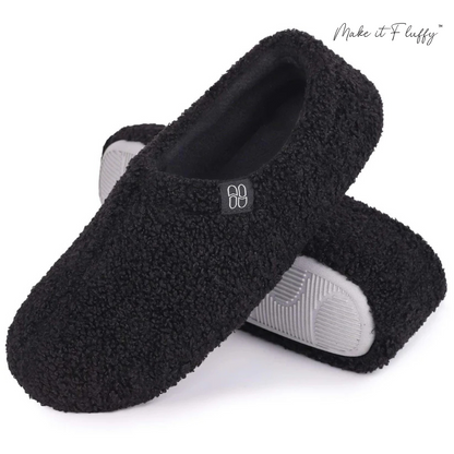Curly Faux Fur Memory Foam Slippers