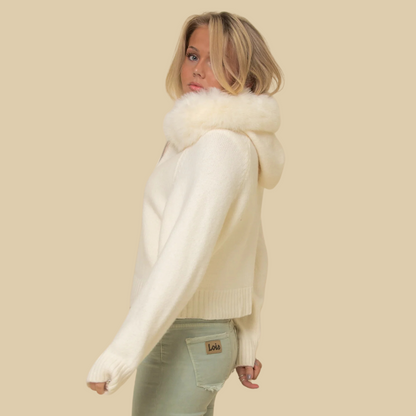 ArcticLuxe Faux Fur Hooded Cardigan