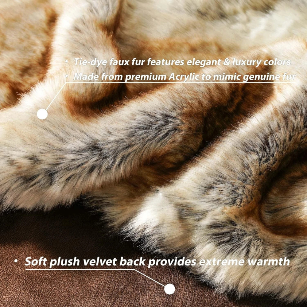 Hervé Luxury Plush Faux Fur Blanket