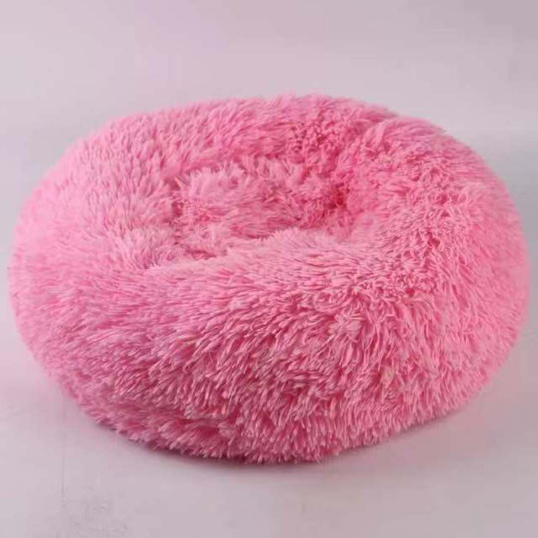 Pink donut bed