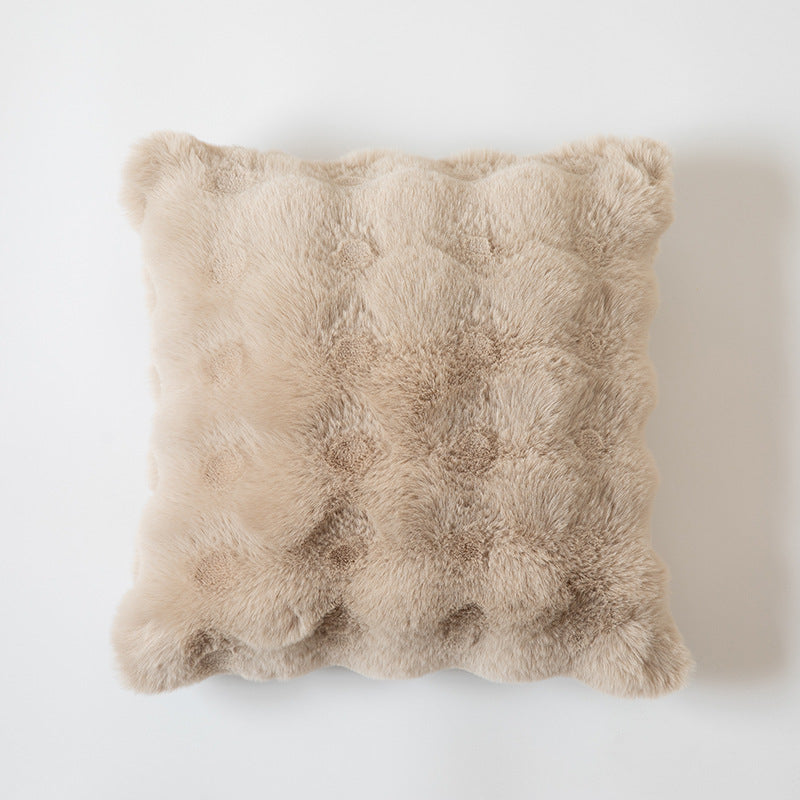 CloudFluff Ultra-Plush Throw Pillow in Beige