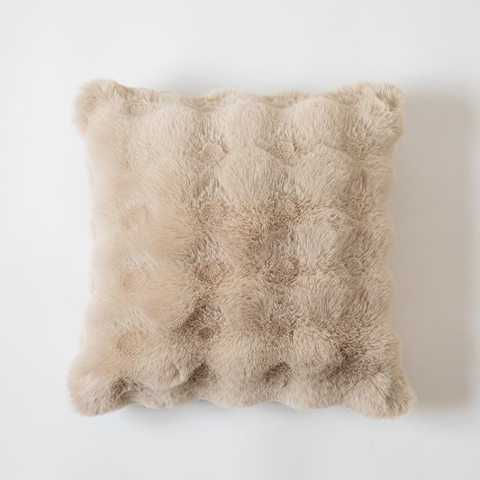 CloudFluff Ultra-Plush Throw Pillow in Beige