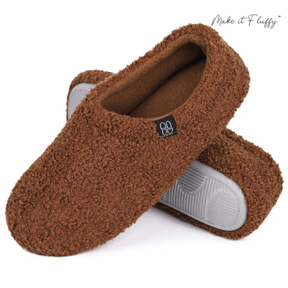 Curly Faux Fur Memory Foam Slippers